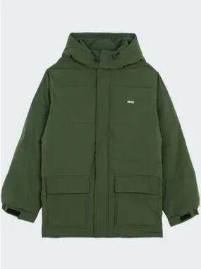 NWT Obey Brunswick Men’s Puffer Kombu Green Hooded Olive Puffer Coat Men’s Size